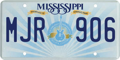 MS license plate MJR906