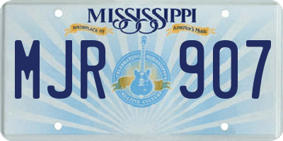 MS license plate MJR907