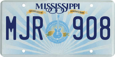 MS license plate MJR908