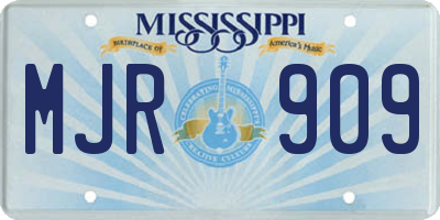 MS license plate MJR909