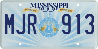 MS license plate MJR913