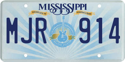 MS license plate MJR914