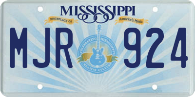 MS license plate MJR924