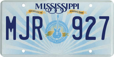 MS license plate MJR927