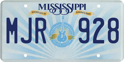 MS license plate MJR928