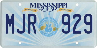 MS license plate MJR929