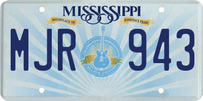 MS license plate MJR943