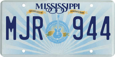 MS license plate MJR944