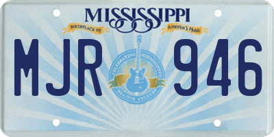 MS license plate MJR946