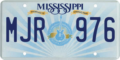 MS license plate MJR976