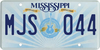 MS license plate MJS044