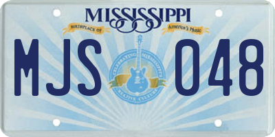 MS license plate MJS048