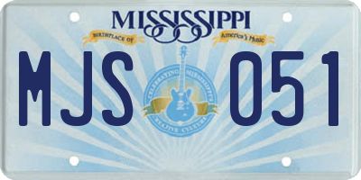 MS license plate MJS051
