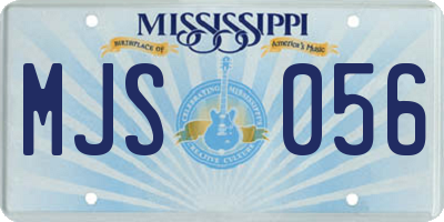 MS license plate MJS056