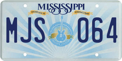 MS license plate MJS064
