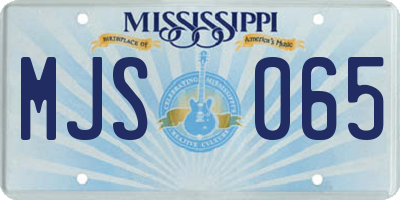 MS license plate MJS065