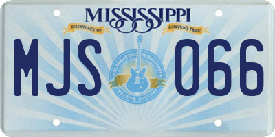 MS license plate MJS066