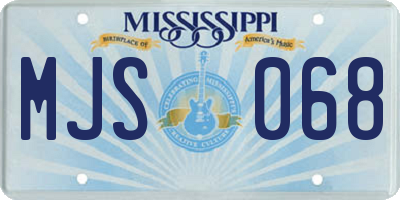 MS license plate MJS068