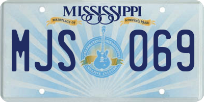 MS license plate MJS069