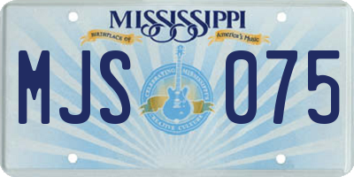 MS license plate MJS075