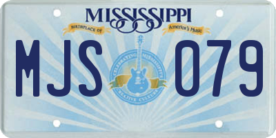 MS license plate MJS079