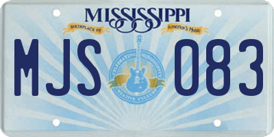 MS license plate MJS083