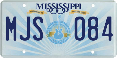 MS license plate MJS084