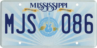 MS license plate MJS086