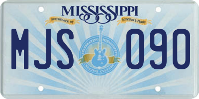 MS license plate MJS090