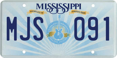 MS license plate MJS091