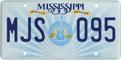 MS license plate MJS095