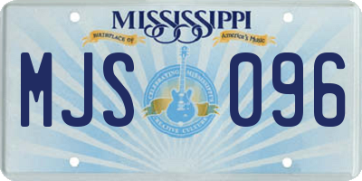 MS license plate MJS096