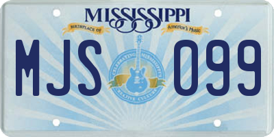 MS license plate MJS099
