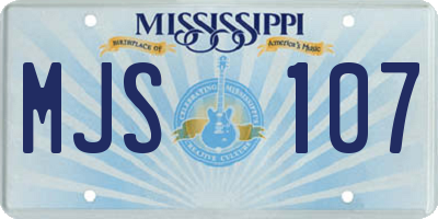 MS license plate MJS107