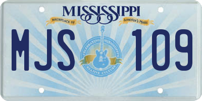 MS license plate MJS109