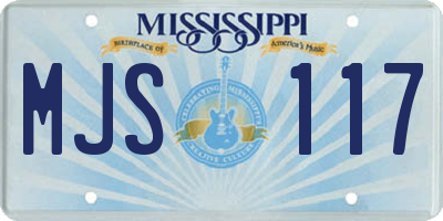 MS license plate MJS117