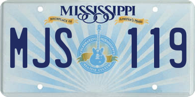 MS license plate MJS119