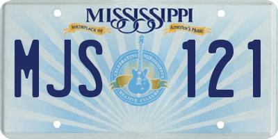 MS license plate MJS121