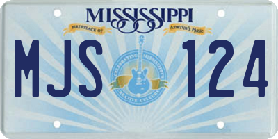 MS license plate MJS124