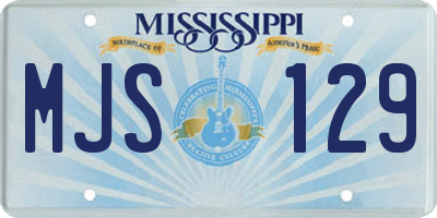 MS license plate MJS129