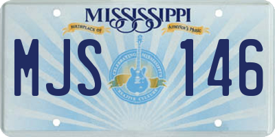 MS license plate MJS146
