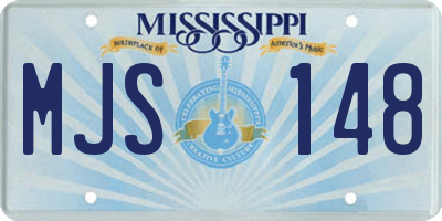 MS license plate MJS148