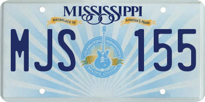 MS license plate MJS155