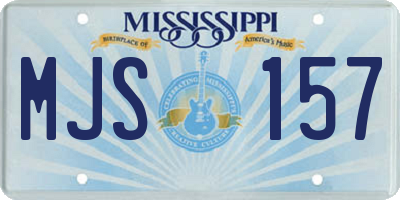MS license plate MJS157