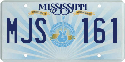 MS license plate MJS161