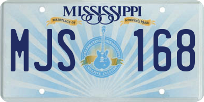 MS license plate MJS168