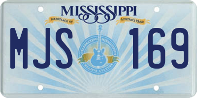 MS license plate MJS169