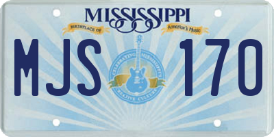 MS license plate MJS170