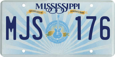 MS license plate MJS176