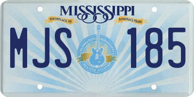 MS license plate MJS185